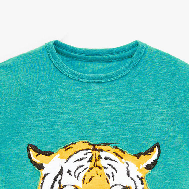 Koszulka dla chłopców 'Little Maven' lato 2021 z grafiką tygrysa, rozmiar 2-7 lat, marki CottonB, 100% bawełna - Wianko - 13