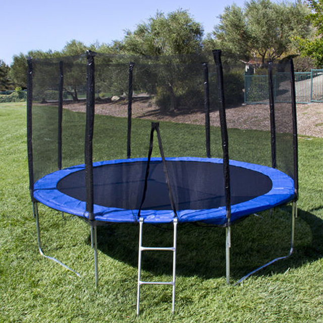 Duża kryta trampolina ochronna z siatką dla dzieci i dorosłych - skoki na odkrytych ćwiczeniach łóżkowych - Wianko - 6