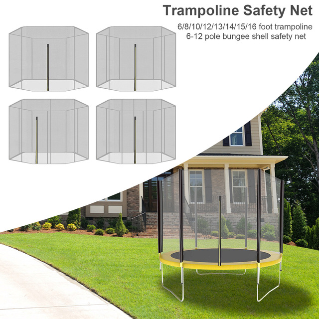 Duża kryta trampolina ochronna z siatką dla dzieci i dorosłych - skoki na odkrytych ćwiczeniach łóżkowych - Wianko - 1