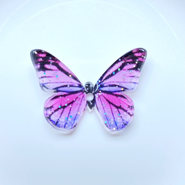 Figurka motyla 3D z żywicy - 10 sztuk, mieszane kolory, do księgi gości, DIY akcesoria - Wianko - 3