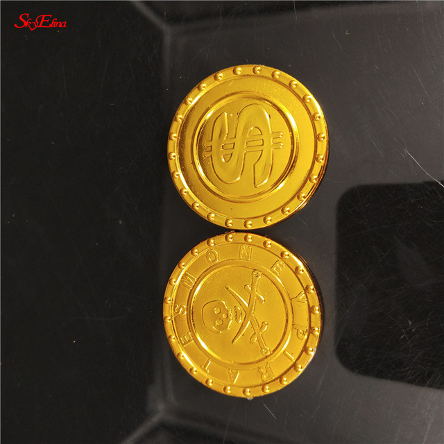 Złote monety z tworzywa sztucznego - zestaw 50/100 szt. w stylu Vintage, świetne jako fałszywe skarby na imprezy tematyczne - Wianko - 7