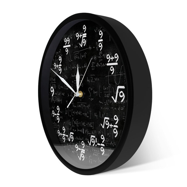 Zegar ścienne ścienny Dziewiątek Matematyka - nowoczesny z równaniami matematycznymi i sformułowaniami matematycznymi - Wianko - 15