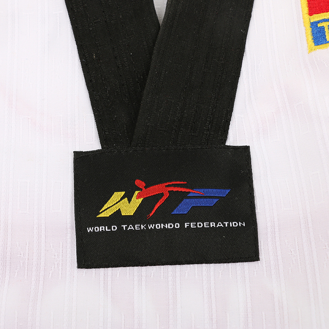 Dobok Taekwondo V-neck, czarny, uniwersalny dla dorosłych, dzieci, nastolatków, TKD Poomsae, czerwony, niebieski - Wianko - 20