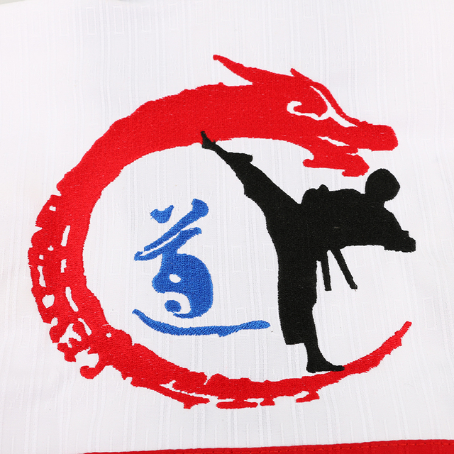 Dobok Taekwondo V-neck, czarny, uniwersalny dla dorosłych, dzieci, nastolatków, TKD Poomsae, czerwony, niebieski - Wianko - 21