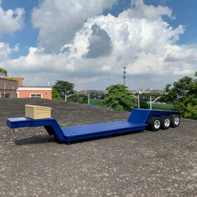 Model zabawkowy ciężarówki z przyczepą, skala 1:32, 45cm - modyfikowana scena transportu samochodowego - Wianko - 9
