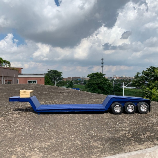 Model zabawkowy ciężarówki z przyczepą, skala 1:32, 45cm - modyfikowana scena transportu samochodowego - Wianko - 7
