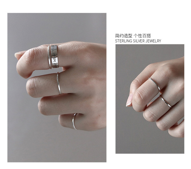 Pierścień minimalistyczny Kinel otwarty, regulowany, wykonany ze srebra 925 - Wianko - 13
