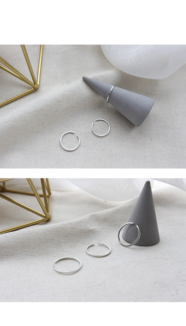 Pierścień minimalistyczny Kinel otwarty, regulowany, wykonany ze srebra 925 - Wianko - 12