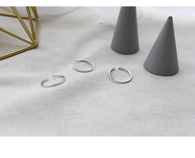 Pierścień minimalistyczny Kinel otwarty, regulowany, wykonany ze srebra 925 - Wianko - 11