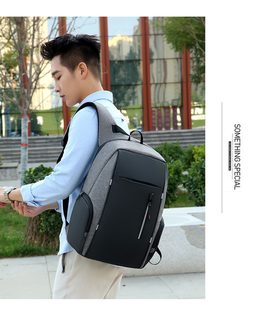 Mężczyźni i kobiety - wodoodporny plecak szkolny Mochila z zabezpieczeniem przeciw kradzieży dla laptopa 15.6-17 Cal z portem USB - Wianko - 27