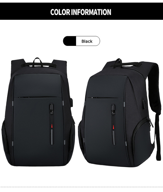 Mężczyźni i kobiety - wodoodporny plecak szkolny Mochila z zabezpieczeniem przeciw kradzieży dla laptopa 15.6-17 Cal z portem USB - Wianko - 31