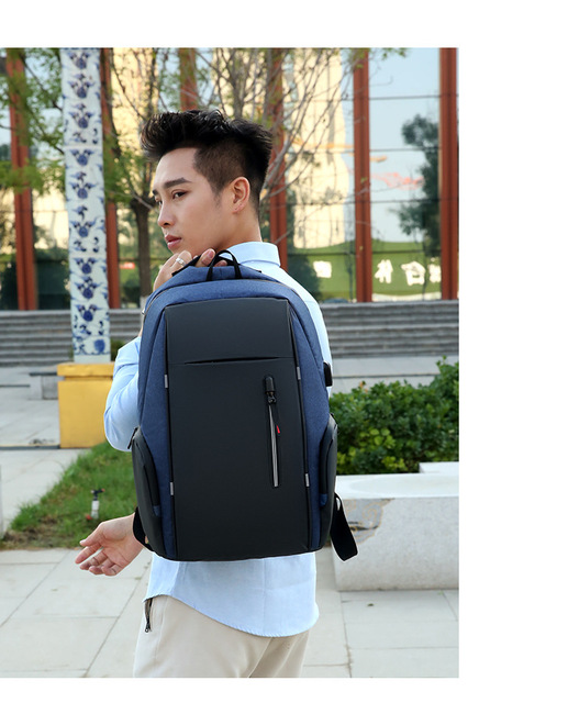 Mężczyźni i kobiety - wodoodporny plecak szkolny Mochila z zabezpieczeniem przeciw kradzieży dla laptopa 15.6-17 Cal z portem USB - Wianko - 19