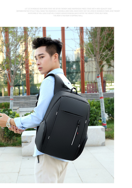 Mężczyźni i kobiety - wodoodporny plecak szkolny Mochila z zabezpieczeniem przeciw kradzieży dla laptopa 15.6-17 Cal z portem USB - Wianko - 20