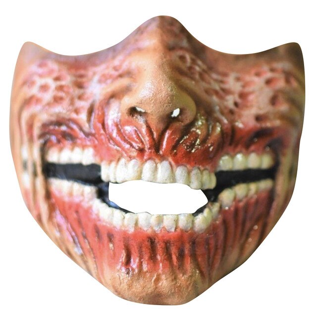 Maseczka imprezowa na Halloween - demoniczny uśmiech w stylu maskarady (azjatyckie pół twarzy) - Wianko - 9