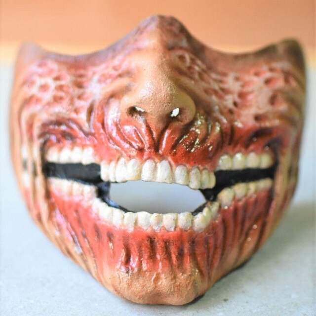 Maseczka imprezowa na Halloween - demoniczny uśmiech w stylu maskarady (azjatyckie pół twarzy) - Wianko - 12