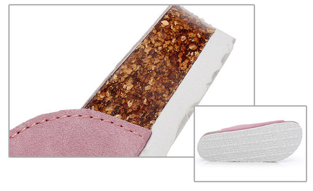 Klasyczne sandały dla kobiet 2021 z dwiema klamrami, wykonane z wysokiej jakości krowiej zamszowej skóry - niskie obcasy - Wianko - 4
