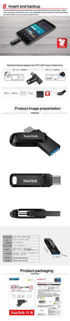 SanDisk OTG typu C pamięć USB 64GB 3.1 - Wianko - 2