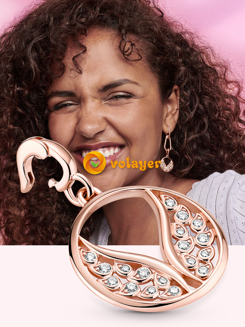 Volayer 925 srebrny zestaw biżuterii: pierścionki i kolczyki złącze słowo Link, medalion Charms do oryginalnych bransoletek Pandora ME - Wianko - 23