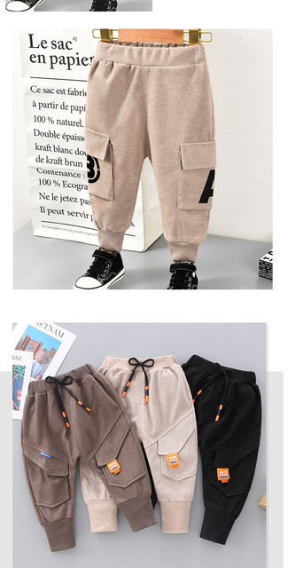 Długie chłopięce spodnie Casual Cargo z wieloma kieszeniami, odpowiednie dla dziewcząt oraz dzieci - Wianko - 7