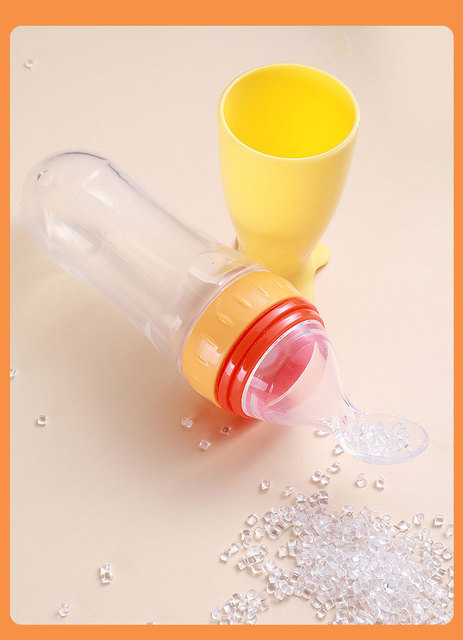 Silikonowa butelka do karmienia niemowląt 90 ml z łyżką do podawania suplementów diety - Wianko - 3