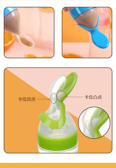 Silikonowa butelka do karmienia niemowląt 90 ml z łyżką do podawania suplementów diety - Wianko - 20