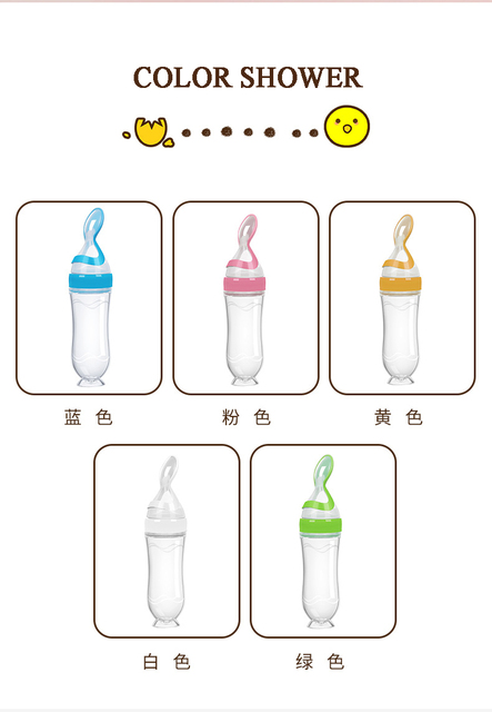 Silikonowa butelka do karmienia niemowląt 90 ml z łyżką do podawania suplementów diety - Wianko - 22