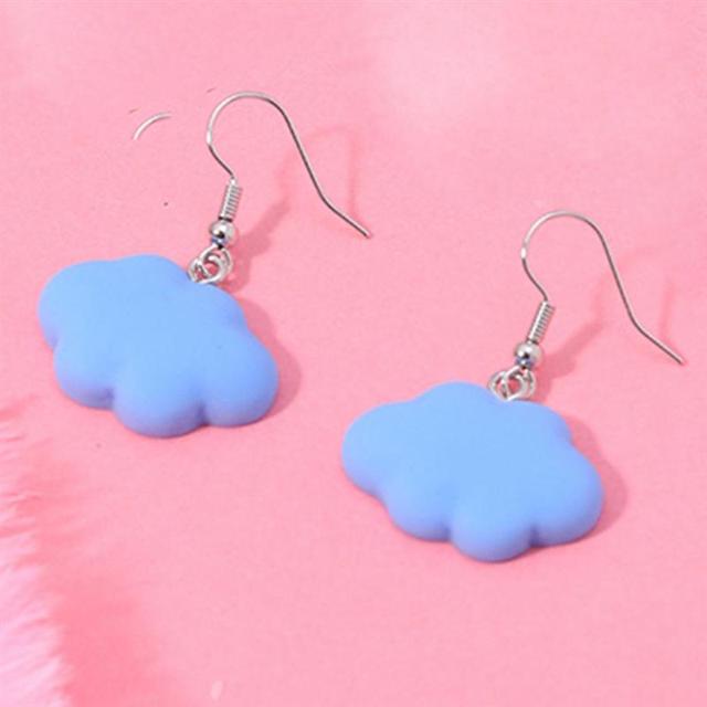 Kolczyki wiszące z motywem chmur, modny prezent dla dziewczyny - Wianko - 7