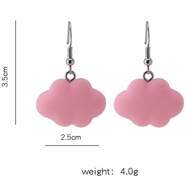 Kolczyki wiszące z motywem chmur, modny prezent dla dziewczyny - Wianko - 3