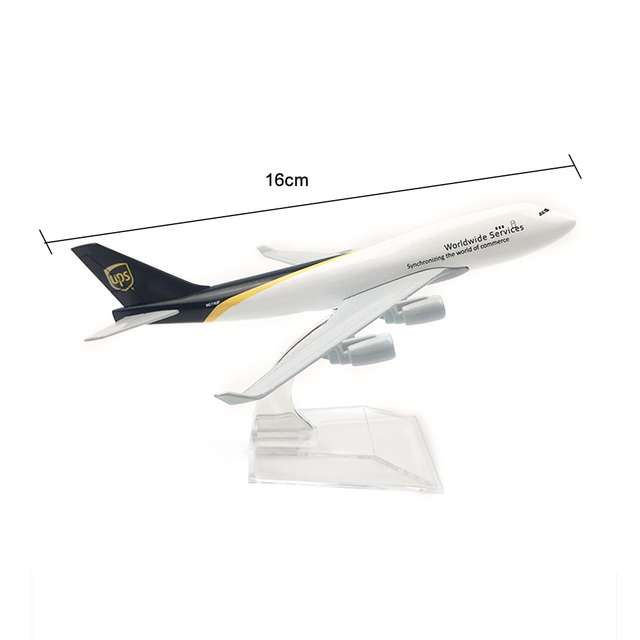 Model samolotu UPS 747 1:400 - metalowy odlew, skala kolekcjonerska, prezent dla dzieci - Wianko - 1