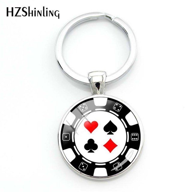 Brelok mężczyźni Poker 2020 Hot szkło Cabochon Handmade - najlepszy prezent do kluczyków samochodowych - Wianko - 11