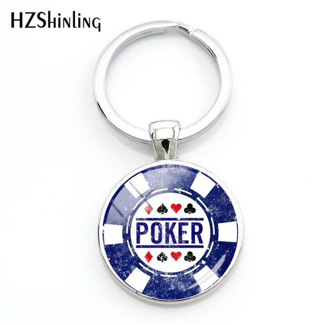 Brelok mężczyźni Poker 2020 Hot szkło Cabochon Handmade - najlepszy prezent do kluczyków samochodowych - Wianko - 5