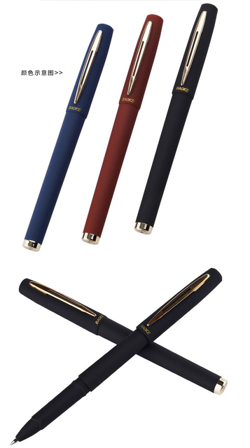 Długopis żelowy BAOKE 0.5/0.7/1.0mm wielokrotnego napełniania, czerwony/czarny/niebieski, duża pojemność, neutralny - Wianko - 3