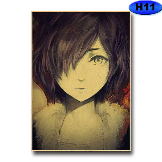 Plakat naklejka ścienna Tokyo Ghoul w stylu Vintage - dekoracja domowa, barowa, malarstwo na papierze Kraft - Wianko - 14