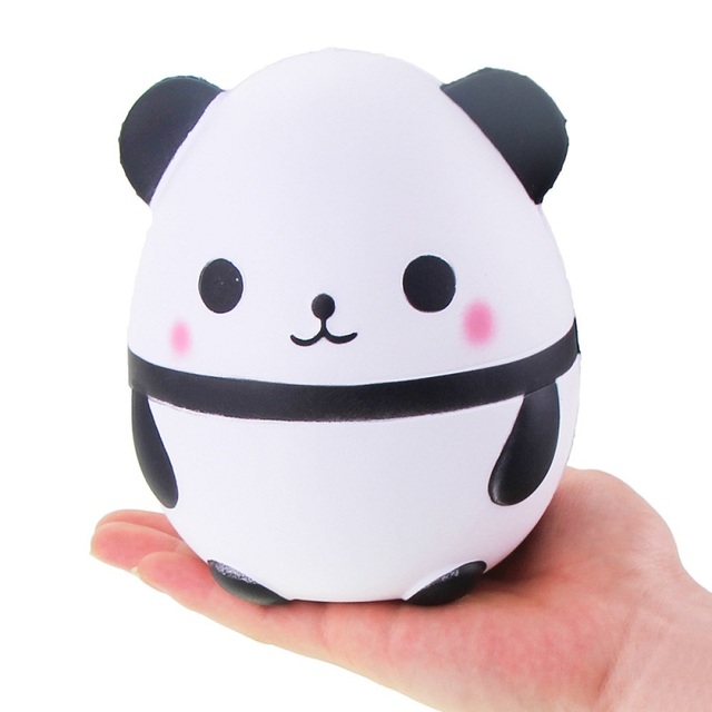 Panda niedźwiedź jajko Squishy śliczna zabawka antystresowa miękka rozciągliwa 12*8CM - Wianko - 5