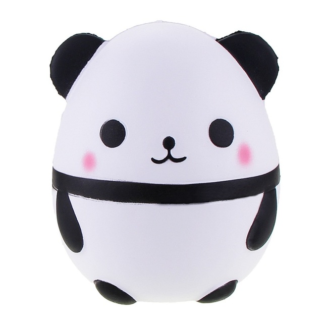 Panda niedźwiedź jajko Squishy śliczna zabawka antystresowa miękka rozciągliwa 12*8CM - Wianko - 1