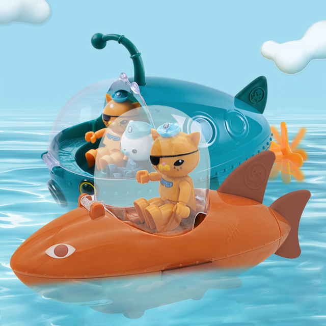 Dziecięca zabawka kąpielowa - łódź piracka z kotem - Wianko - 7