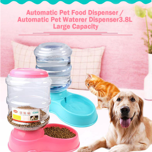 Poidło automatyczne dla zwierząt domowych - 3.8L - plastikowa miska na wodę dla psa i kota - Wianko - 5