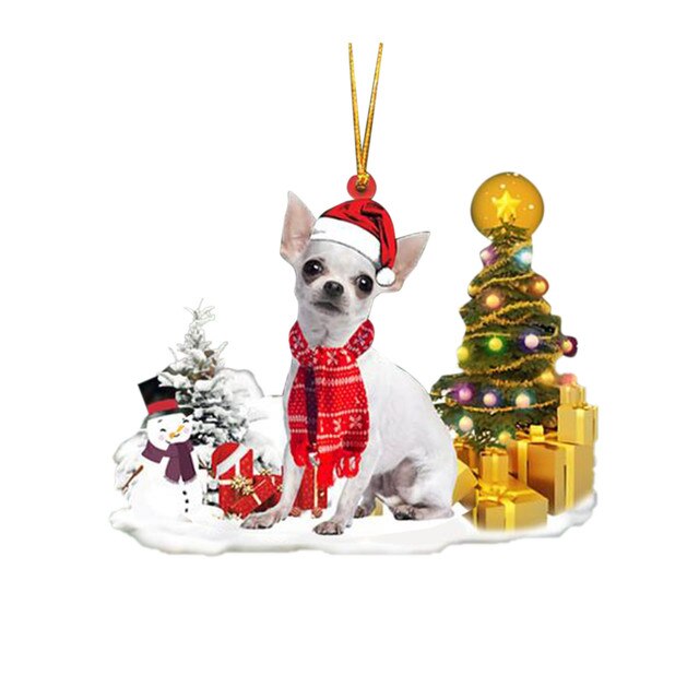 Zawieszka na choinkę dla psów - dekoracyjna ozdoba bałwanek, Nowy Rok 2022 - Wianko - 8