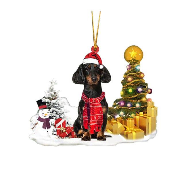 Zawieszka na choinkę dla psów - dekoracyjna ozdoba bałwanek, Nowy Rok 2022 - Wianko - 7