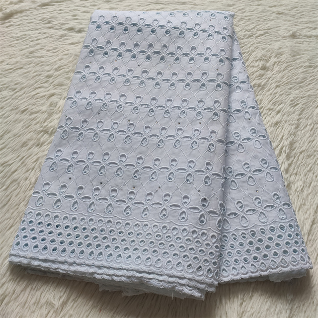 Czysta biała koronkowa tkanina z egipskiej bawełny dla mężczyzn - wyższa jakość, 5 jardów - Wianko - 12