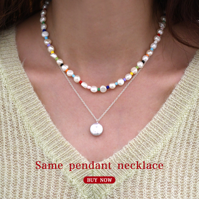 Słodkowodny naszyjnik z barokowymi perłami o średnicy 7-8 mm w modnych kolorach - Wianko - 3