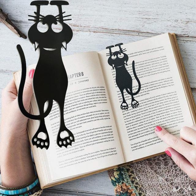 Koce stojak na książki kot kreatywny prezent - Wianko - 4