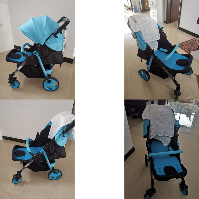 Wózek dziecięcy Parabebe lekki, składany, 2 w 1, siedzący i leżący, dla noworodka, podróżniczy - Wianko - 14