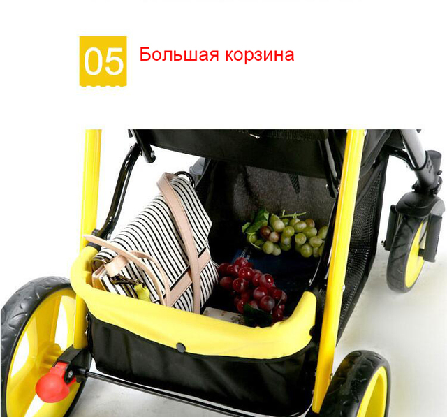 Wózek dziecięcy Parabebe lekki, składany, 2 w 1, siedzący i leżący, dla noworodka, podróżniczy - Wianko - 36
