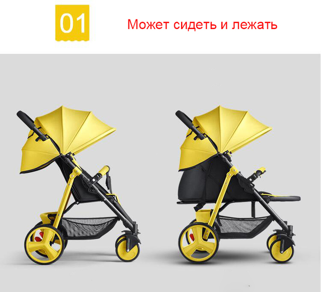 Wózek dziecięcy Parabebe lekki, składany, 2 w 1, siedzący i leżący, dla noworodka, podróżniczy - Wianko - 26