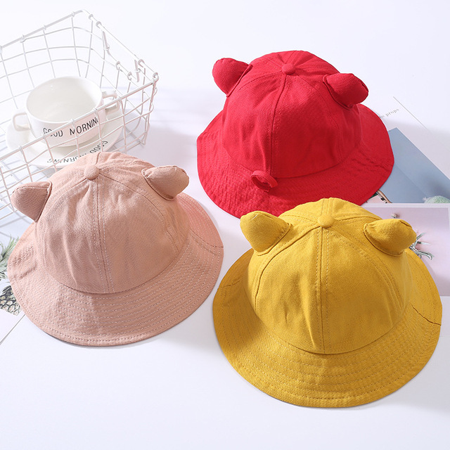 Śliczna czapka z uchem dla niemowląt wiosna/lato - kapelusz przeciwsłoneczny dla dziewczynek Bucket Bonnet Enfant Muts - Wianko - 5