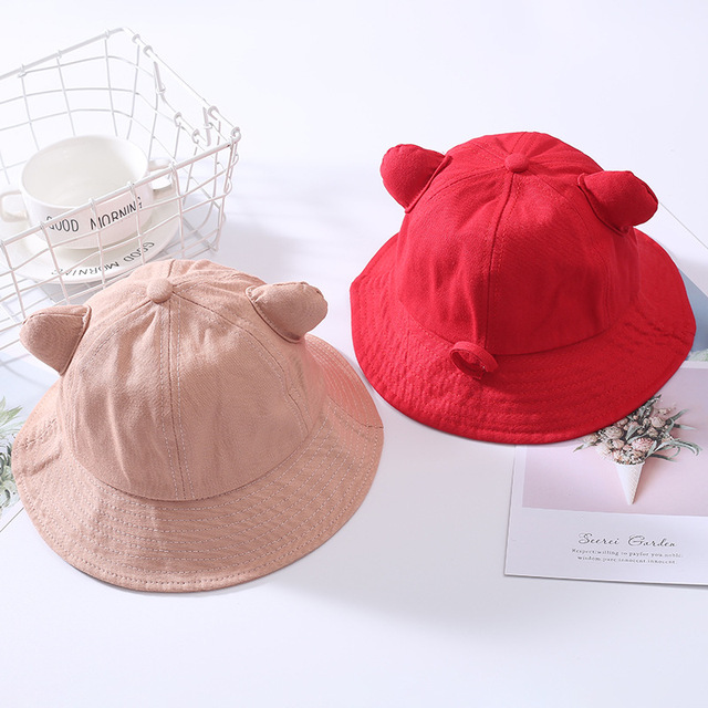 Śliczna czapka z uchem dla niemowląt wiosna/lato - kapelusz przeciwsłoneczny dla dziewczynek Bucket Bonnet Enfant Muts - Wianko - 6