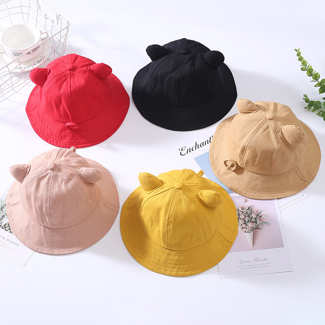 Śliczna czapka z uchem dla niemowląt wiosna/lato - kapelusz przeciwsłoneczny dla dziewczynek Bucket Bonnet Enfant Muts - Wianko - 4