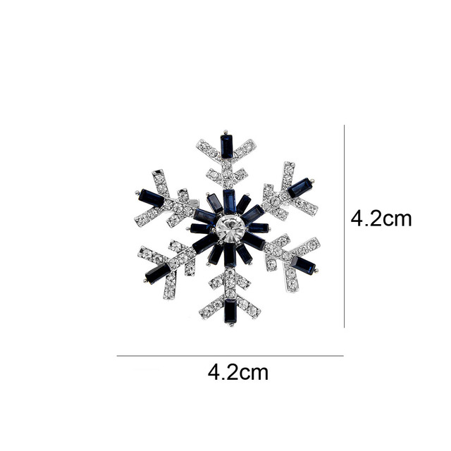 Cindy Xiang Broszka Płatek Śniegu z Kryształami dla Kobiet - Zimowy Design - Wianko - 2