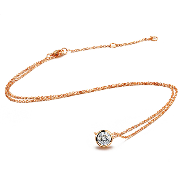 Naszyjnik z wisiorkiem DAN'S ELEMENT kryształowa biżuteria w kolorze różowego złota DE-N388 - Wianko - 1